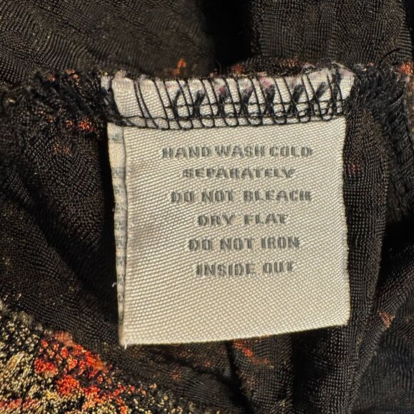 East 5th Y2K Faux Wrap Top Womens SIze‎ XL Empire Waist Stretch Lace Trim Floral - Picture 4 of 8